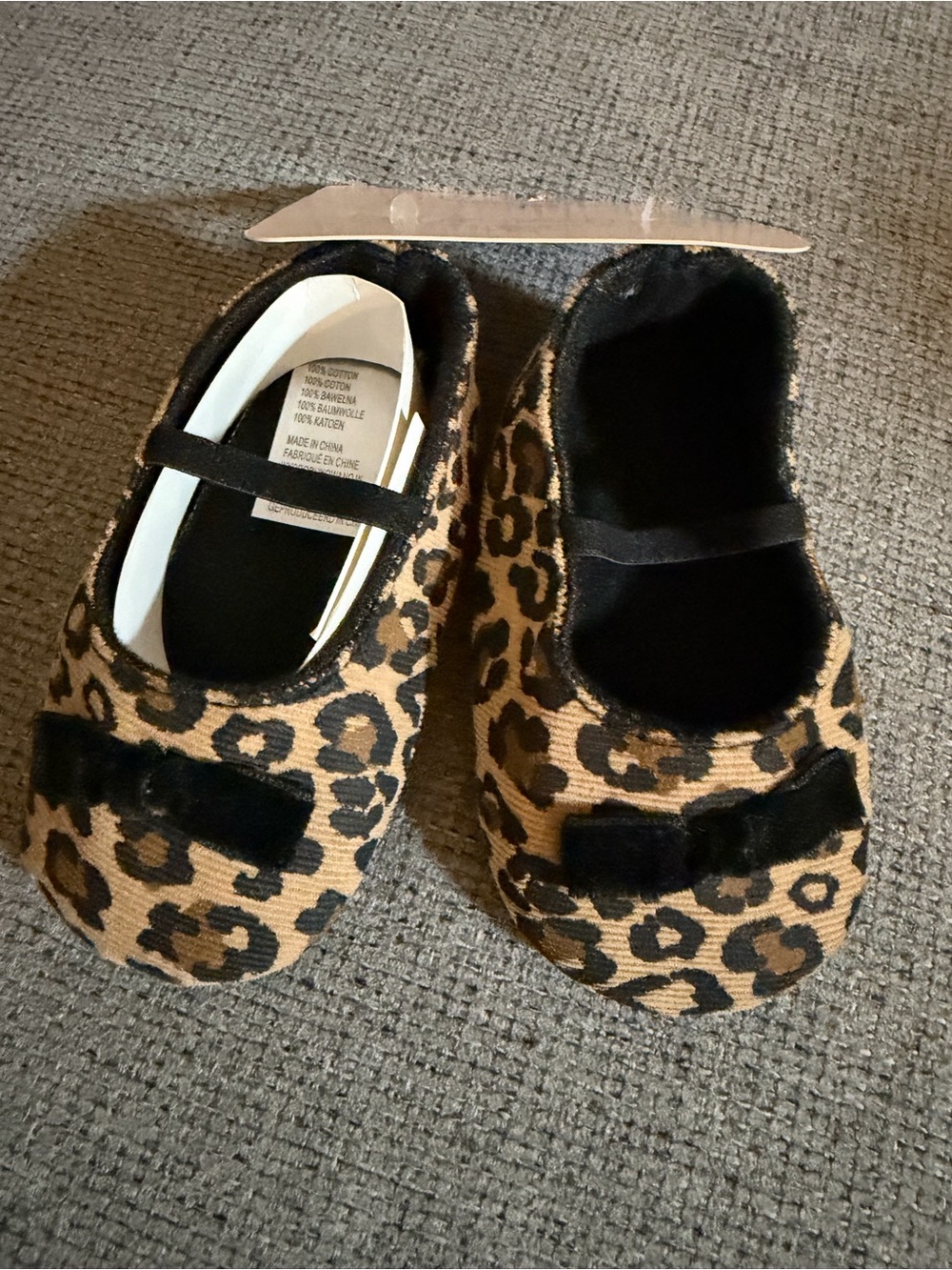 Sincerely Jules Kids Leopard Print Mary Jane Flats - Black & Brown